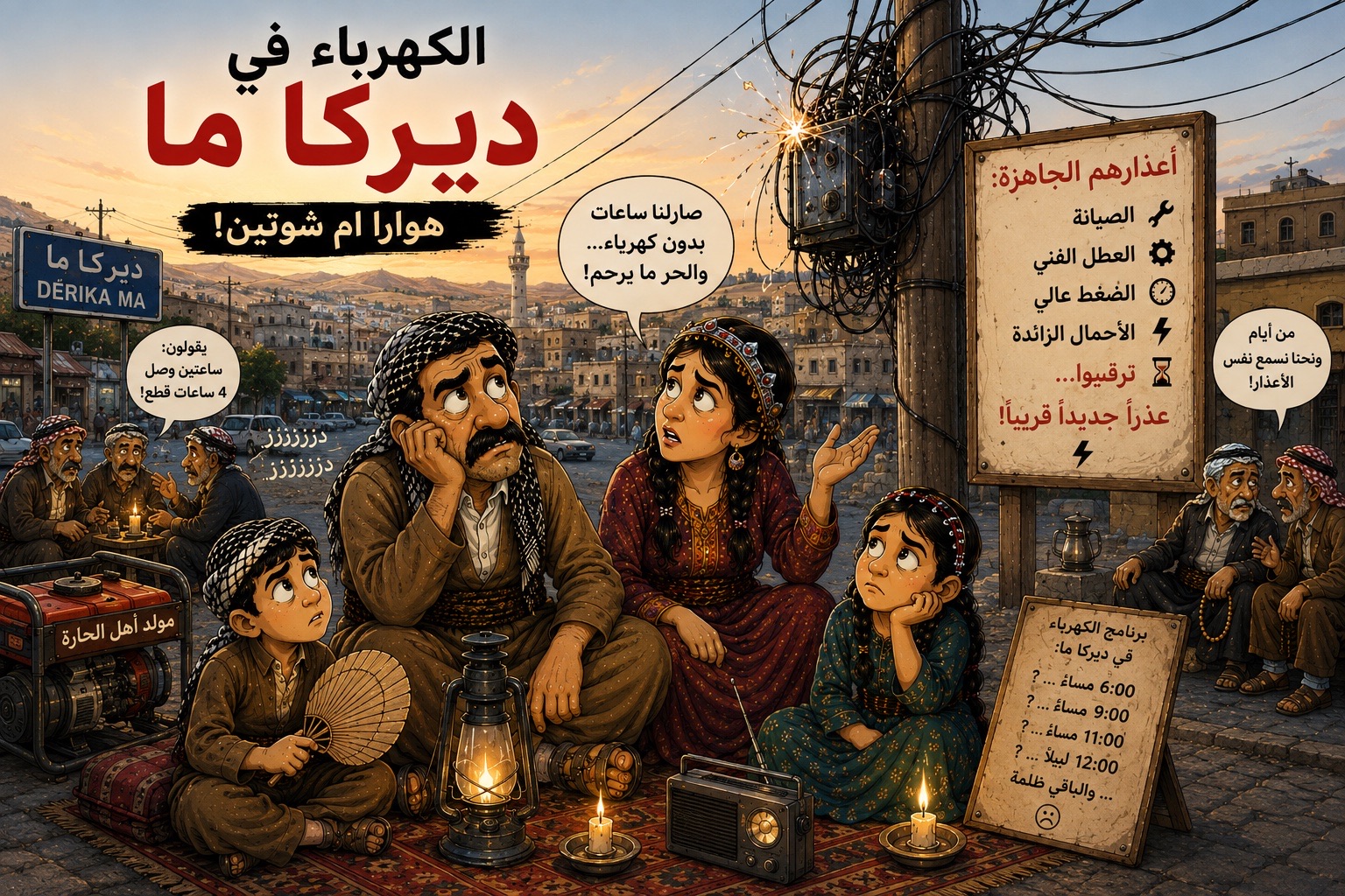 الكهرباء في ديركا ما