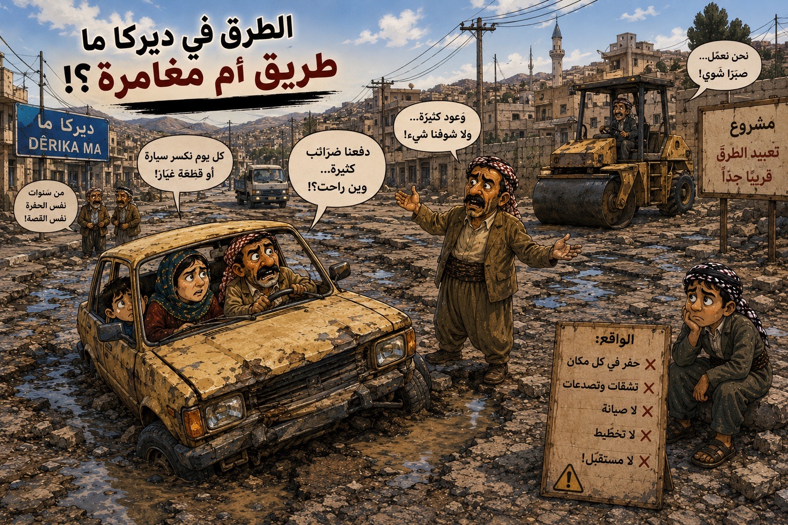 الطرق في ديركا ما… طريق أم مغامرة؟