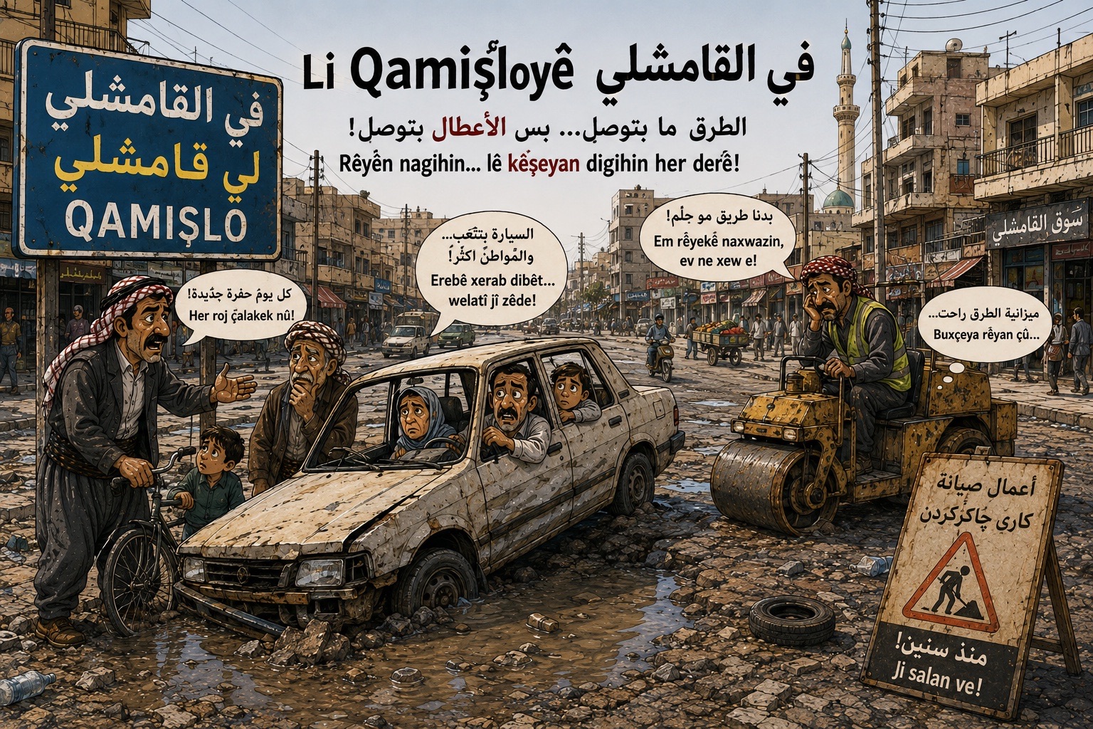 في القامشلي… الطرق لا توصل